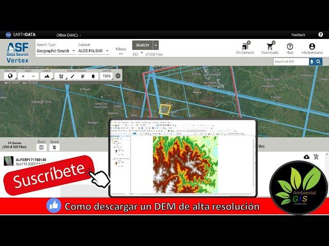 Como descargar un DEM de alta resolución