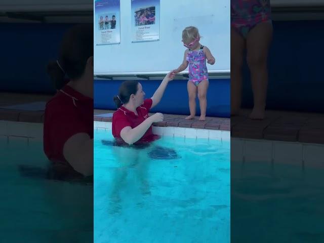 Falling into the pool #swimming #toddler #pool #safetyfirst #safetytips #learning #fun