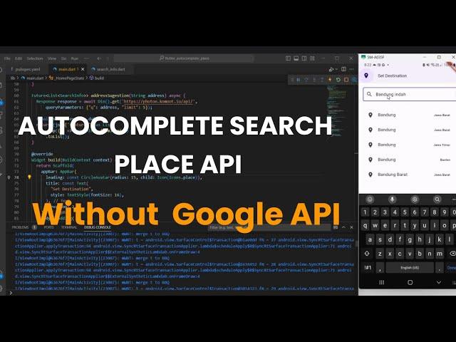 Flutter Location Search Autocomplete | Google Place API Alternative