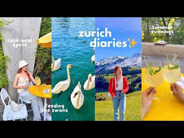 a week in zurichcute local spots summer nights, swan lake, swiss food, day trip to the alps 