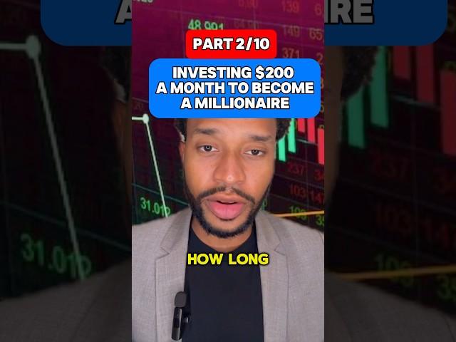 Investing $200 a month to become a millionaire.                                   #moneytips