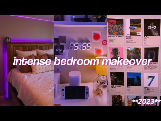 extreme bedroom MAKEOVER + tour! (new bed, decor, LOTS of unboxing + more!) *2023*