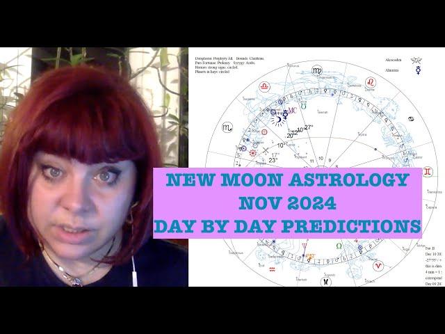 NEW MOON ASTROLOGY OF NOV 2024. DAY BY DAY PREDICTIONS. ANCIENT ASTROLOGY