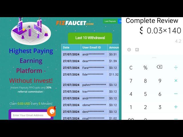 High Paying Faucet - FizFaucet.com | Complete Review | Online Earning 2024