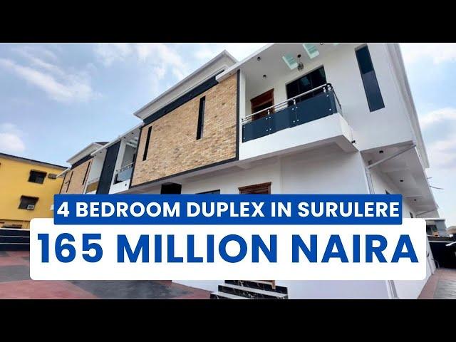 4 Bedroom Duplex Sale in Surulere, Lagos For 165 Million Naira | Affordable Living"