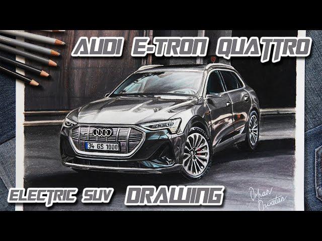 Audi E-Tron Quattro Drawing - Electric Car Drawing