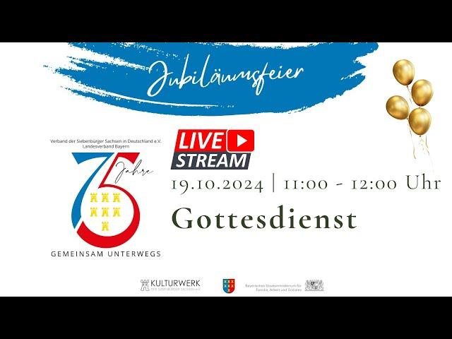 Livestream: Gottesdienst | 75-jähriges Jubiläum Landesverband Bayern