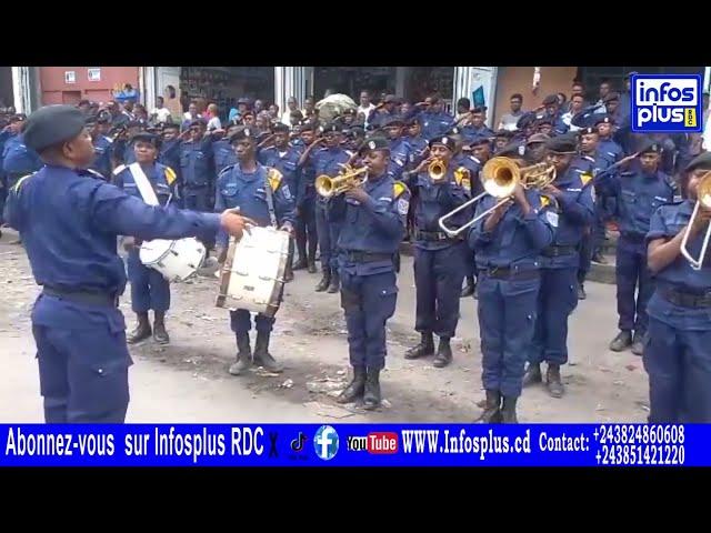 KINSHASA : PARADE DE LA POLICE NATIONALE CONGOLAISE DISTRICT DE MONT AMBA