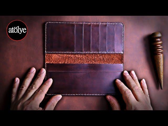 handmade leather wallet | best leather wallet | leather craft | DIY | ASMR