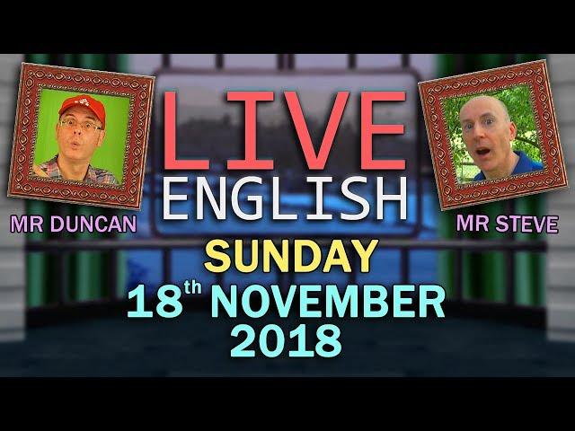 Live English Listening & Chat - 18th November 2018 - Building Idioms + Phrases - SHEEP !!!!