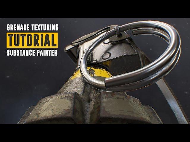 Grenade Tutorial - Part 2 - Baking & PBR Texturing - Substance Painter