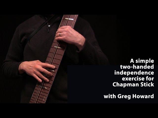 Simple Hand Independence Exercise for Chapman Stick - Greg Howard on the Railboard