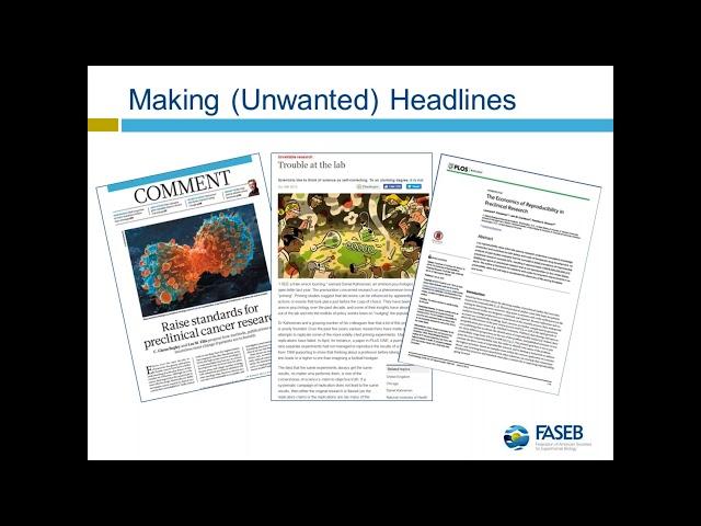 FASEB Enhancing Research Rigor & Reproducibility Webinar