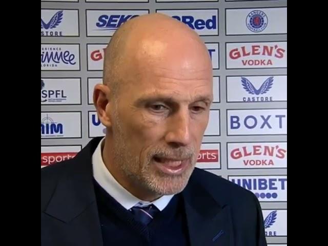 Big Phil Clement Cracking Up After Rangers 1-1 Draw With Dundee Utd