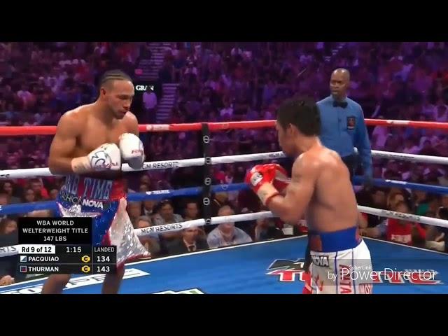 Pacquiao vs  Thurman Round 9 boxing 2019 fight HD HD 720p