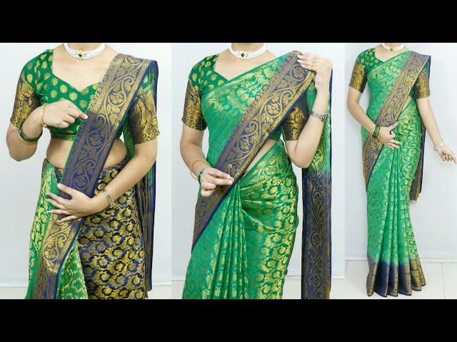 How to drape silk saree perfectly | Beginners saree draping tips & tricks | silk saree draping tips