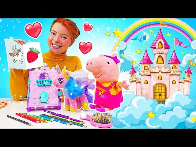 Spielzeug Video für Kinder mit Irene und Peppa Wutz | Plüpa Plüsch Paradies. Die Zauberstifte.