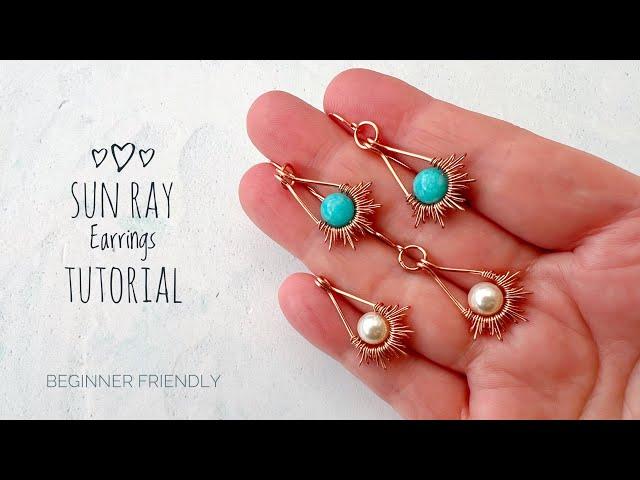 How To Make Jewelry With Copper Wire - Beaded Wire Earrings Tutorial