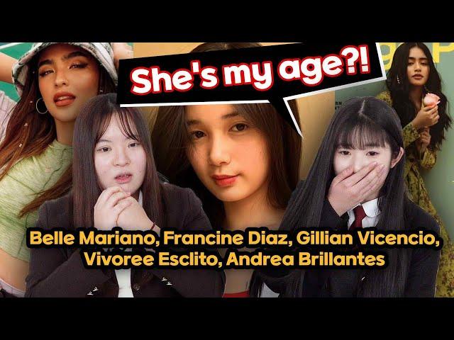  Korean Teens React to Filipino Gen Z female celebrities | Belle Mariano, Francine Diaz and MORE