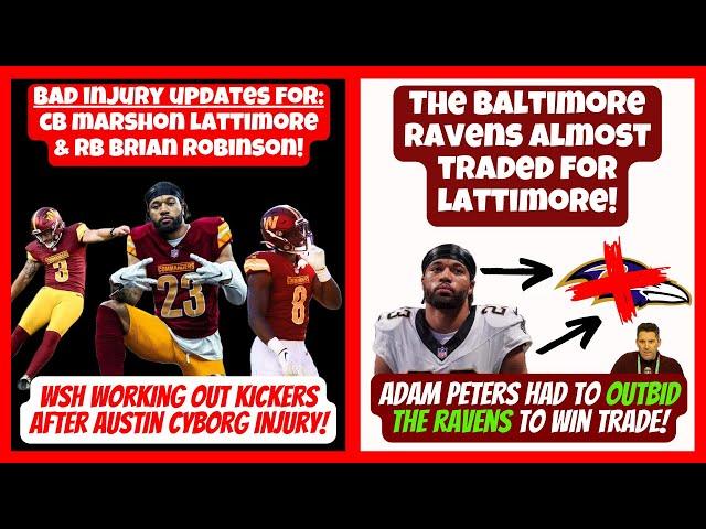 Bad Marshon Lattimore, Brian Robinson & Kicker News! Ravens Tried to STEAL Marshon! +Team Captains!