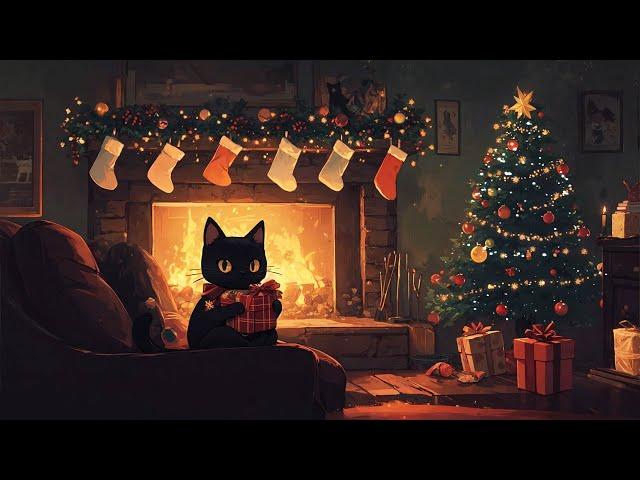 Cozy Christmas Night  Lofi cat [Chill Music ~ Lofi Beats To Chill / Relax To]