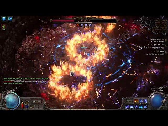 PoE 2: Iron Citadel Boss vs Spark (802 Waystone Chance = 3 Fragments)