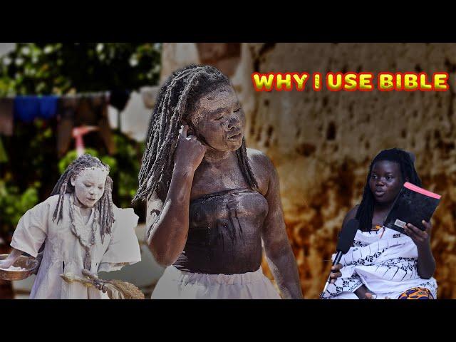 Nana Ama 14 Year Old Komfo Baa Suman Appears at Dabone and reveals why she use Bible And Quran.