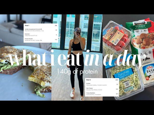 WHAT I EAT IN A DAY  140G OF PROTEIN | healthy, easy meal ideas