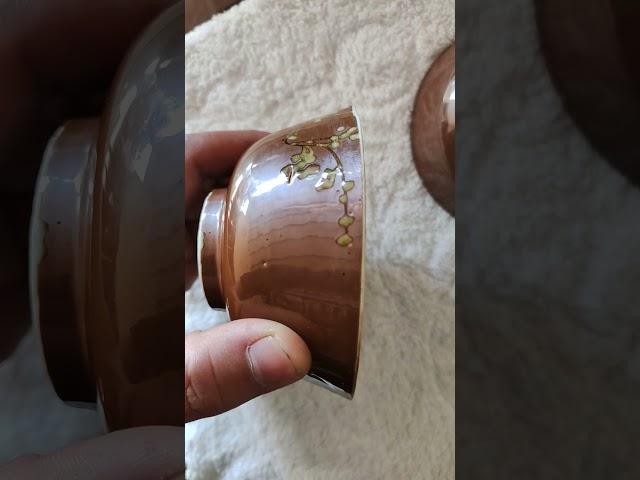 清紫金釉加青花碗，靓靓靓，藏起来