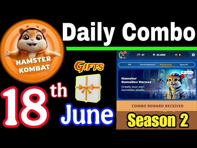 Hamster Kombat GameDev Heroes | 18 June Daily Combo  Season 2
