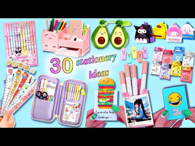 30 DIY CUTE STATIONERY IDEAS - BACK TO SCHOOL HACKS