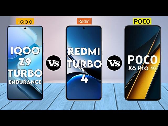 iQOO Z9 Turbo Endurance Vs Redmi Turbo 4 Vs Poco X6 Pro - Full Comparison 