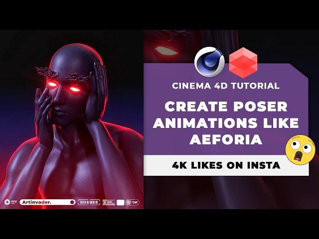  CREATE STUNNING 3D POSER ART IN CINEMA 4D  A BEGINNER’S GUIDE TO AEFORIA-STYLE SCENES!