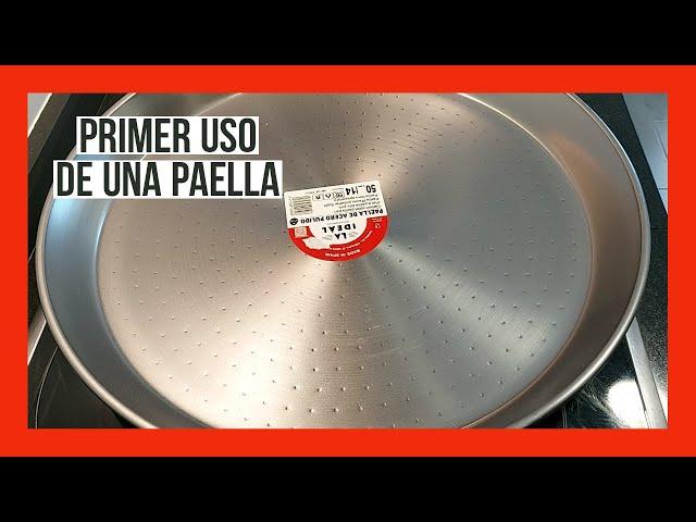 PRIMER USO DE PAELLA ACERO PULIDO. Como usar por primera vez una paella o paellera de acero pulido.