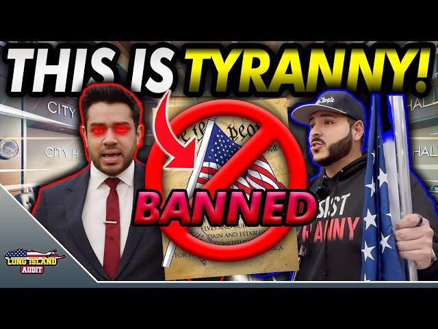 Activist Confronts Town Council For BANNING The American Flag & Constitution!