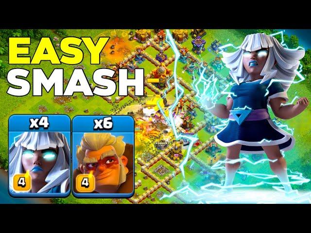 TH16 Electro Titan Smash with Nerfed Druid Wrecking Legend League Attacks!