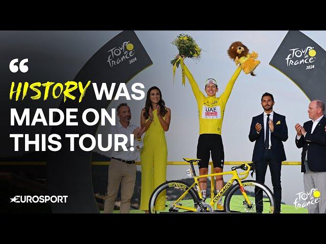 Tadej Pogacar REACTS to WINNING his third Tour de France title  | Eurosport Cycling