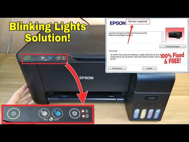 How to Reset EPSON L1110 L3110 L3116 L3118 L3150 L3152 L3156 L3158 Printer with Resetter | INKfinite