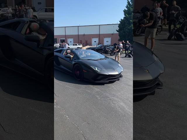 Lamborghini Aventador S Leaving Cars and Coffee #lamborghini #aventador #carsandcoffee #urbanwerks