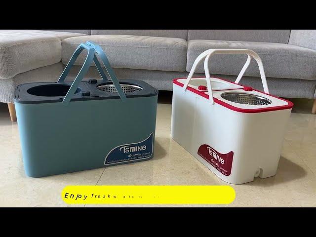 RinseWise Spin Mop and Bucket Separate Clean and Dirty Water