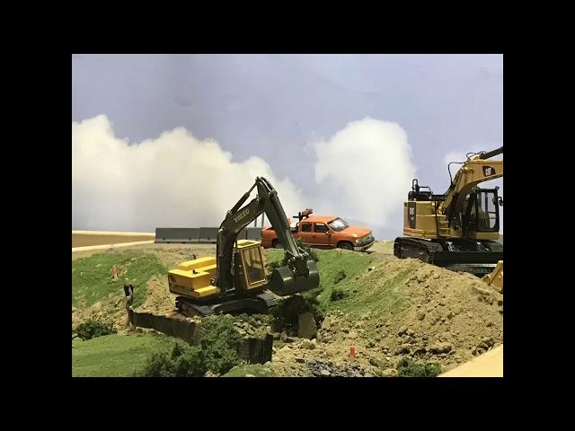 1/50 scale diorama earthmoving stopmotion