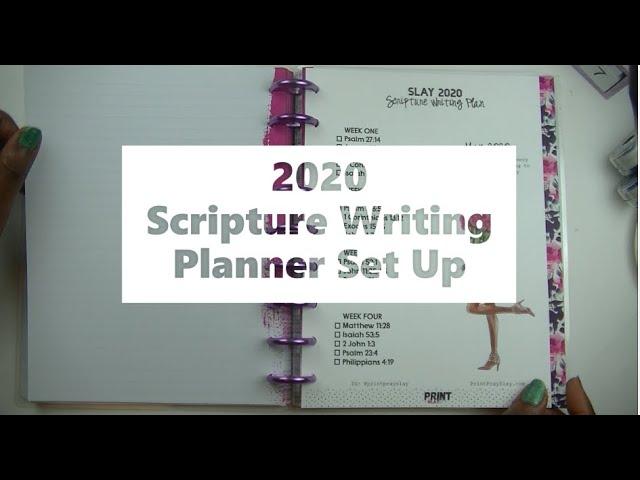 Vlogmas Day 18 || 2020 Scripture Writing Planner Set Up || ft. Print Pray Slay