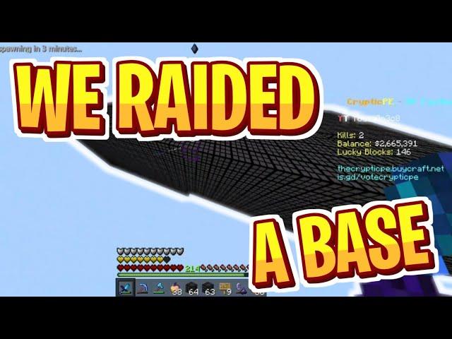 MCPE FACTIONS | EP-3 CrypticPE | We RAIDED a BASE