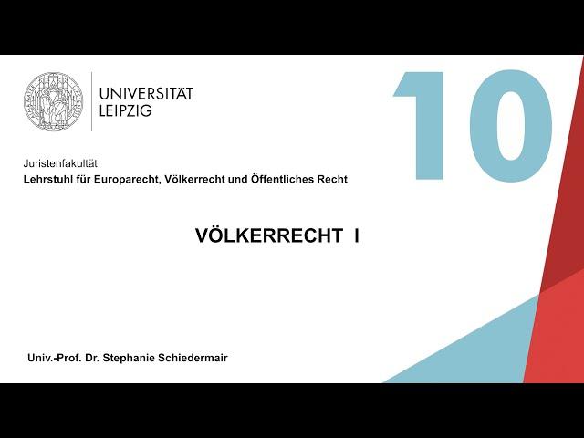 Vorlesung Völkerrecht I - 10. Sitzung (12.01.2021)