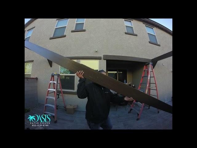 Time-lapse video of a cantilever alumawood pergola being built