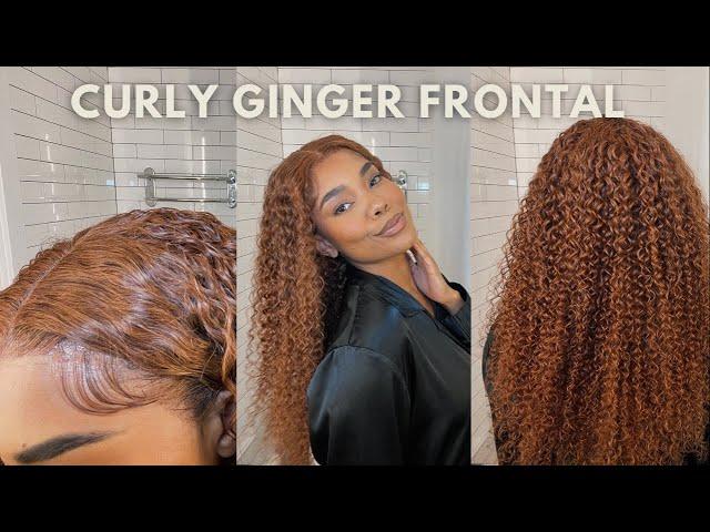 Best Ginger Curly Frontal Wig Install  Ft. Nadula Hair