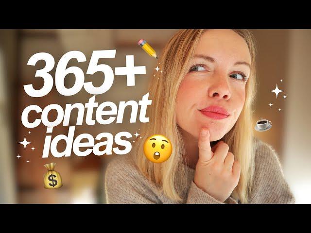 How to NEVER run out of content ideas (365+ ideas in seconds) ️