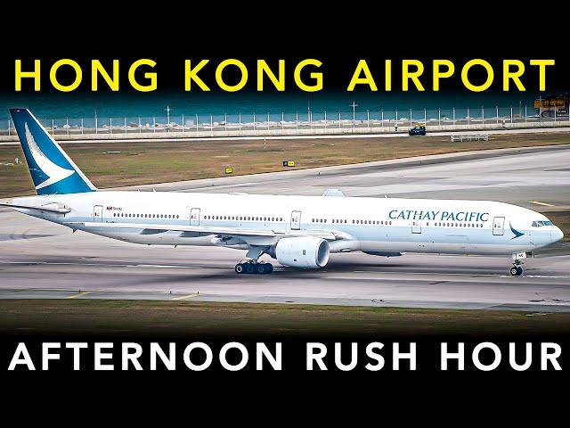 HONG KONG AIRPORT - Plane Spotting | Afternoon RUSH HOUR