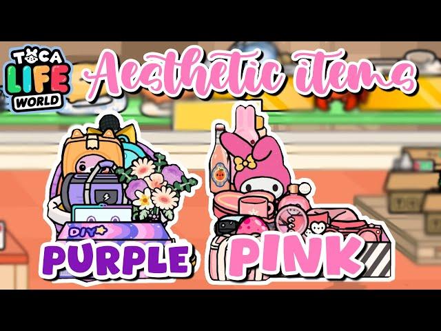 AESTHETIC ITEMS PURPLE VS PINK  | TOCA LIFE WORLD FREE GIFTS