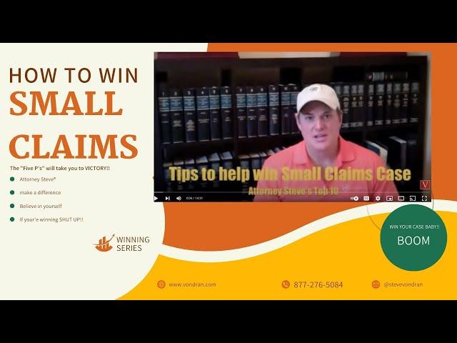 How to win a small claims court lawsuit